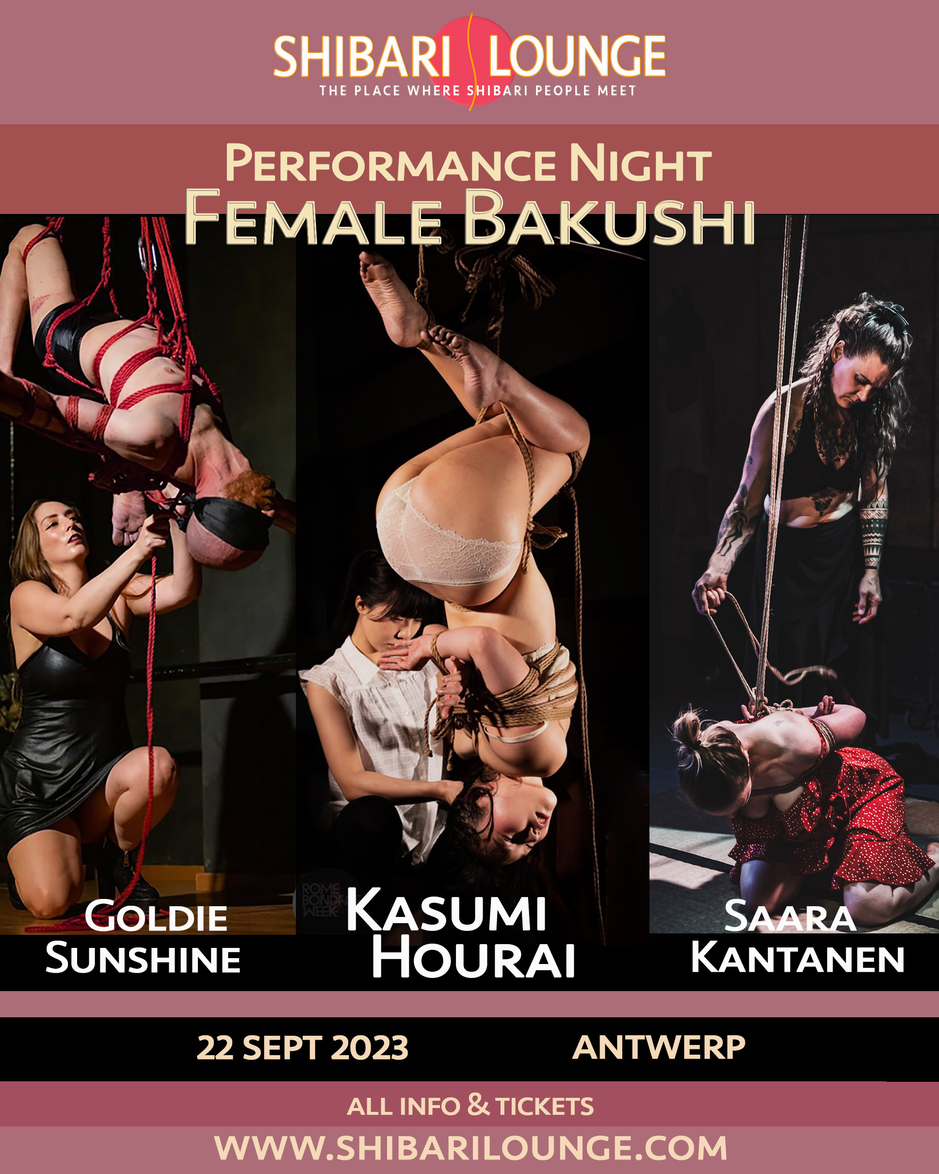 Shibari Kasumi Hourai Performance: Female Bakushi Night with Kasumi Hourai & Oto presented by  Shibari Lounge with Shibari Lounge | shibari.events